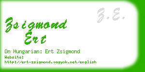 zsigmond ert business card